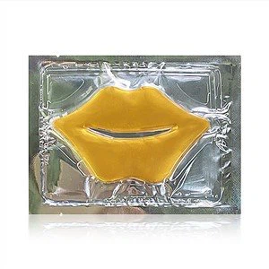 Máscara labial de cristal de colágeno dourado