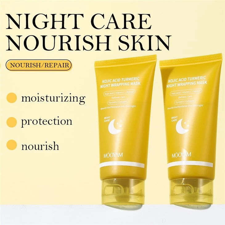 Kojic Acid Turmeric Night Wrapping Mask – Brighten, Repair & Glow!