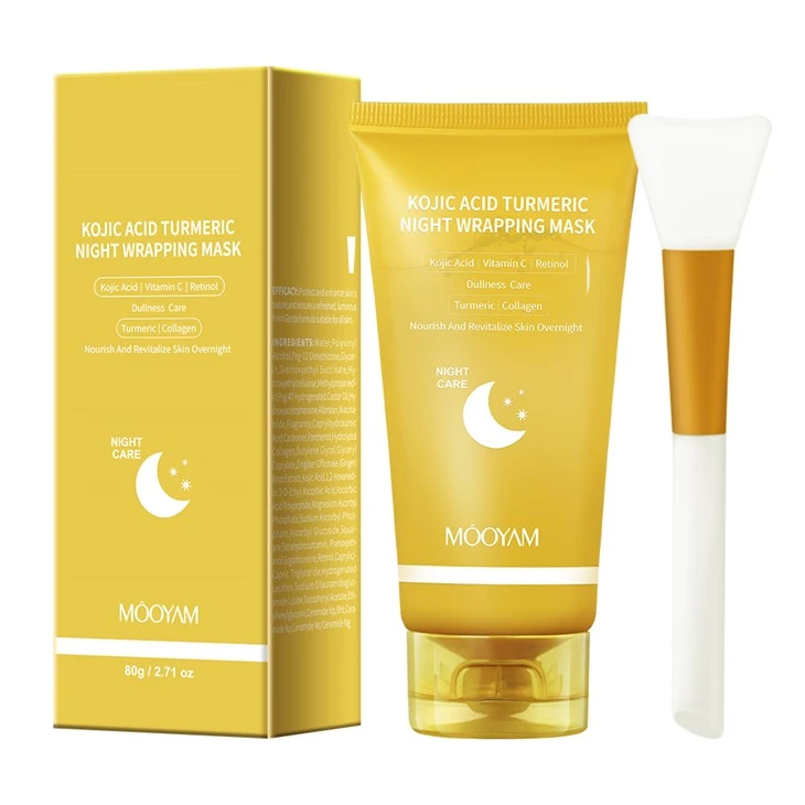 Máscara noturna de açafrão de ácido kojic