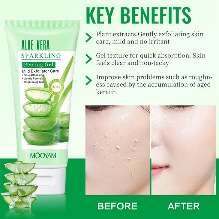 MOOYAM 100g ALOE VERA Dead Skin Removal & Hydration Boost SPARKLING Peeling Gel best