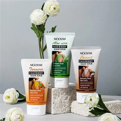 Esfoliante esfoliante açafrão de coco aloe